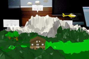 Die Bergretter-Originalkulisse als nachgebaute 3D-Landschaft