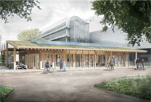 Entwurf für eine DIY-Fahrradstation auf dem Campus: „radhaus Wedding“