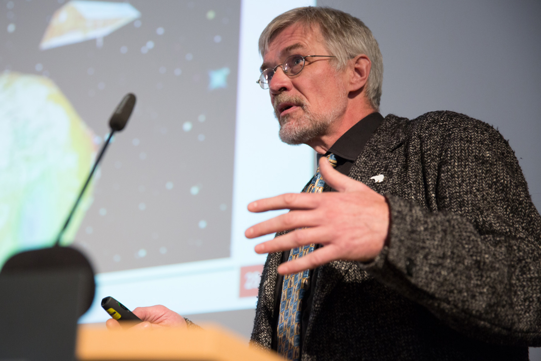 Prof. Dr. Wilfried Korth berichtete am Hochschultag 2014 von seinen bisherigen Grönland-Expeditionen (Foto: Gasch)