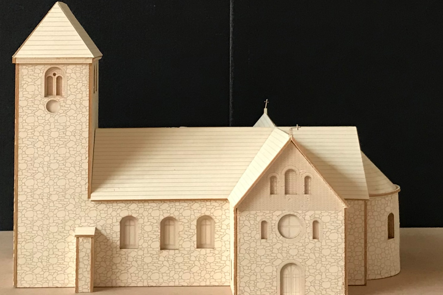 Modellbauten von Dorfkirchen in der Ostprignitz