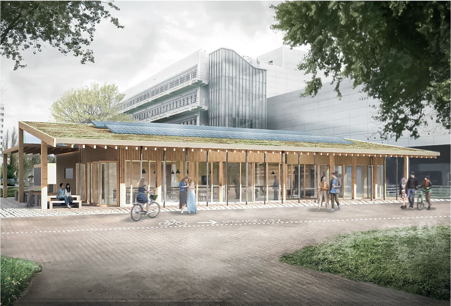 Entwurf für eine DIY-Fahrradstation auf dem Campus: „radhaus Wedding“